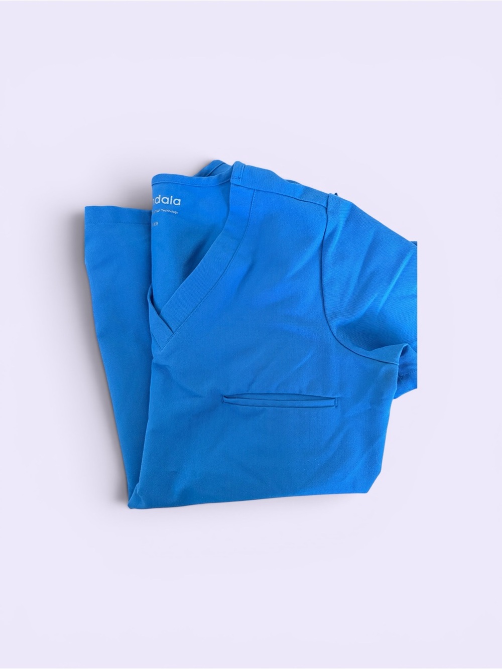 Mandala XXS Royal Blue Scrub Top